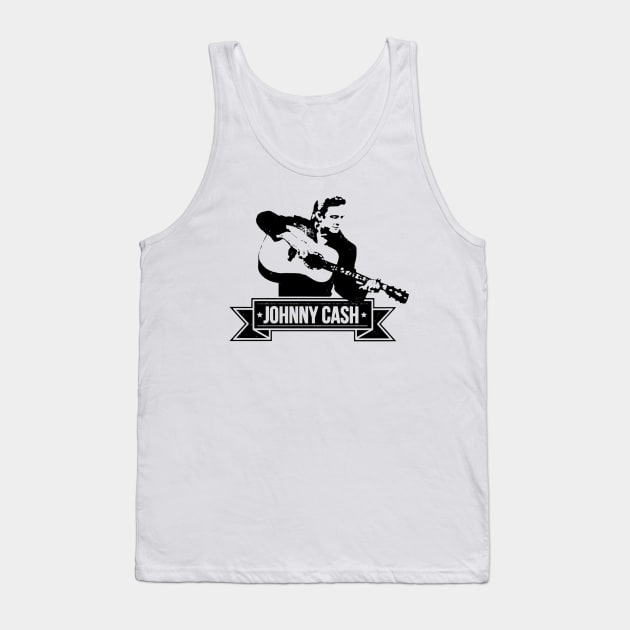 Johnny Cash // Typography Design Tank Top by TamanSriwedari